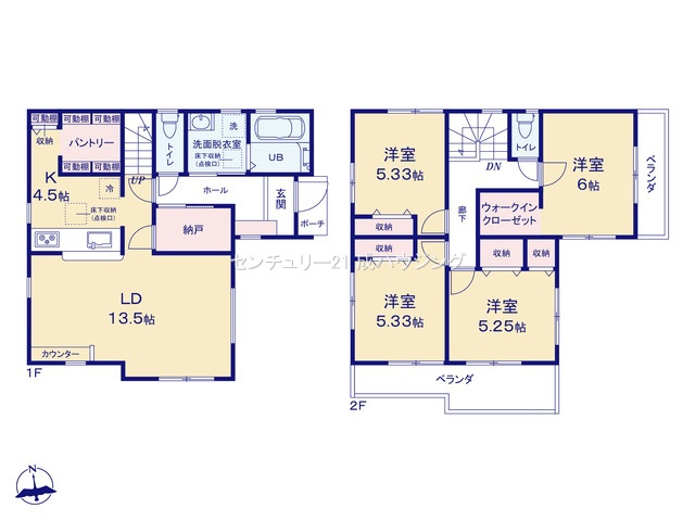 【間取り】 | リーブルガーデン　武蔵村山市大南3丁目　新築　全1棟 | 4LDK