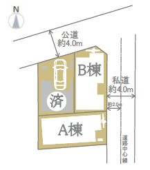 西六郷1丁目　A号棟の区画図