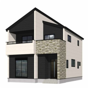 三養基郡基山町大字小倉11期　4号棟の外観パース|外観パースです