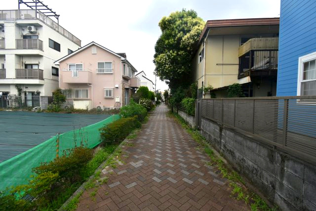 阿佐谷北3丁目・売地・B区画の前面道路含む現地写真