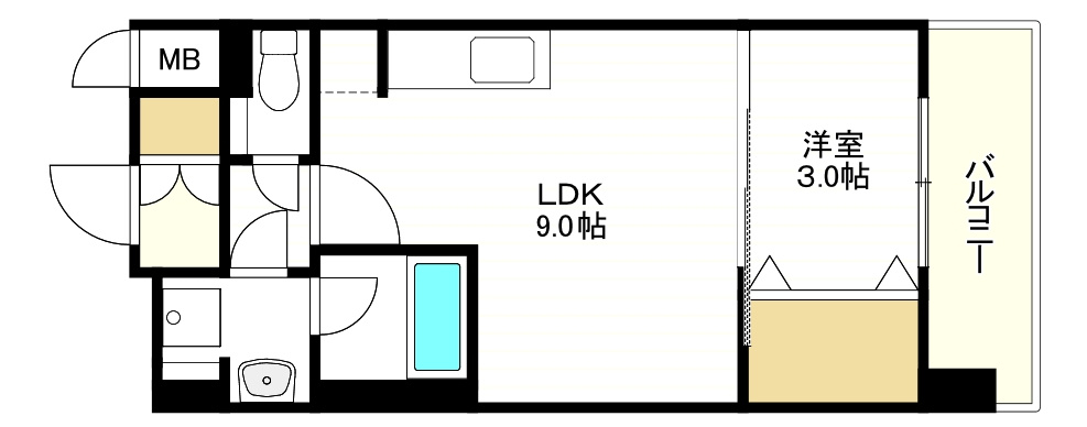 スプランディッド弁天町WESTの間取り