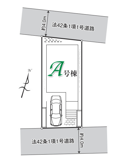 新築／ふじみ野市鶴ヶ舞　全１棟の区画図|駐車１台可能！（※車種による）