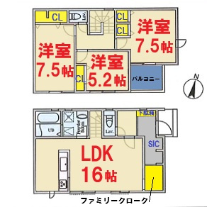 【間取り】 | 富里市日吉倉2号棟 | 4ＬＤＫ　即日のご案内も対応致します。
