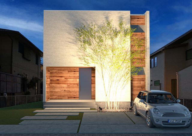 COLORSグリーンヒル草津市矢橋町限定1区画の外観パース|施工事例