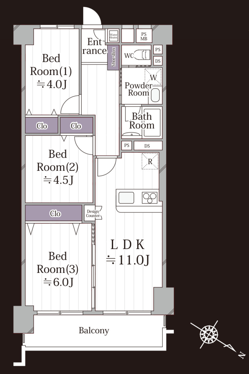 ダイヤリッジ常盤平の間取り