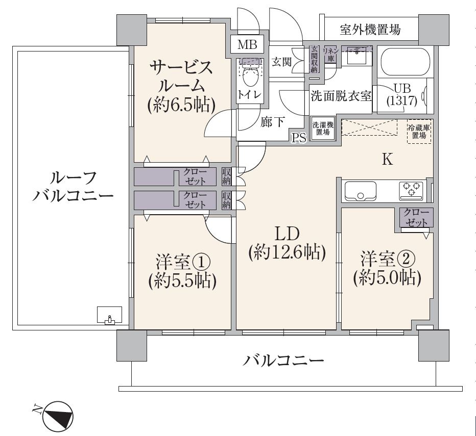 ミオカステーロ十日市場ステッサの間取り