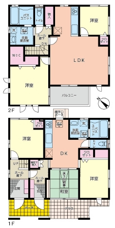 【間取り】 | 鶴ヶ島市藤金 | ３DK+２LDK