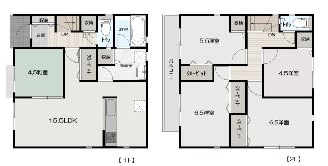 土佐山田町東本町1丁目-1号棟-新築戸建ての間取り|１号棟