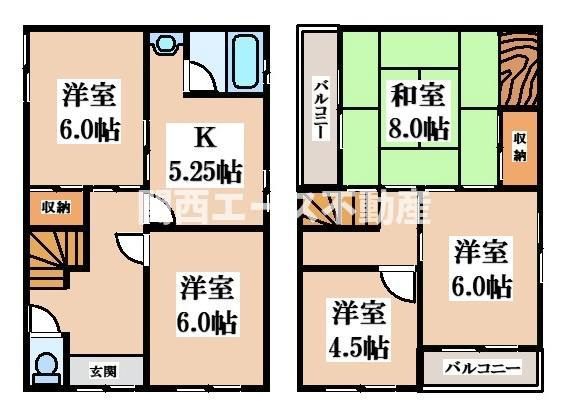 【間取り】 | 玉手町貸家