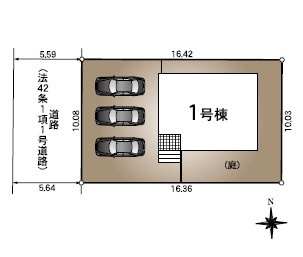 小野市天神町第18-1号棟の区画図