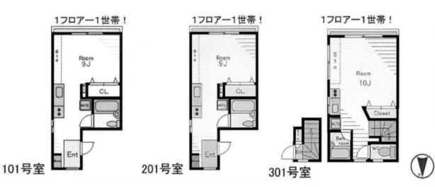 江東区大島２丁目の一棟アパートの間取り