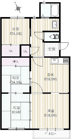 垂水高丸住宅の間取り
