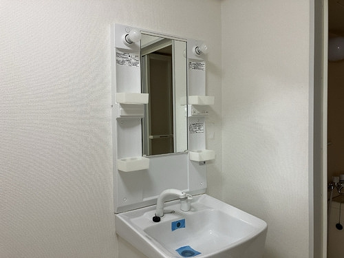 レジデンス船橋の洗面所|洗面化粧台　※同タイプ別部屋2025年2月撮影