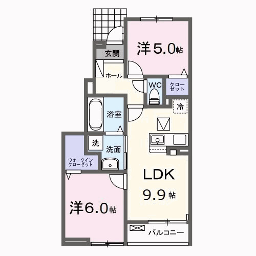 グランビスタ初月の間取り|間取図