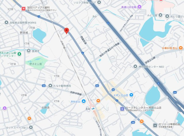 加古川市平岡町土山　土地の地図