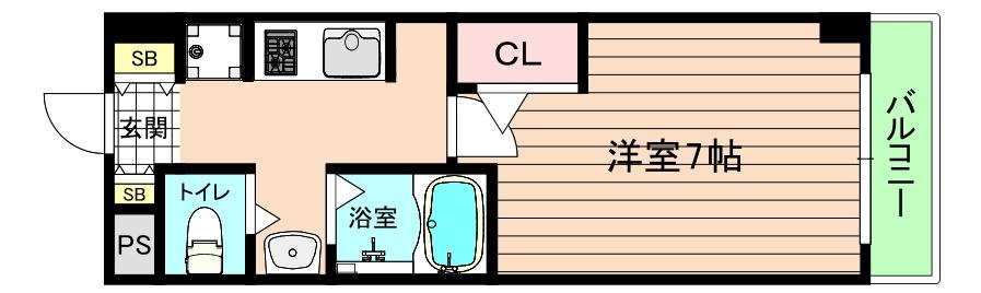 大阪市都島区高倉町１丁目の賃貸マンションの間取り