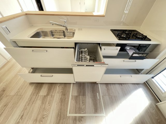 大和高田市大字西坊城全３区画　3号地のキッチン|引き出し収納が便利なキッチンです