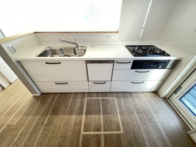 大和高田市大字西坊城全３区画　2号地のキッチン|引き出し収納が便利なキッチンです