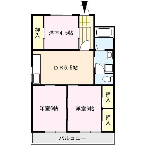 山本ビルの間取り|※別室の間取りになります。