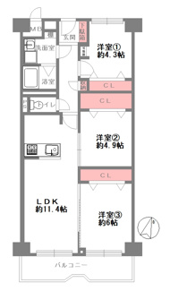 【間取り】 | 三国ハイツ