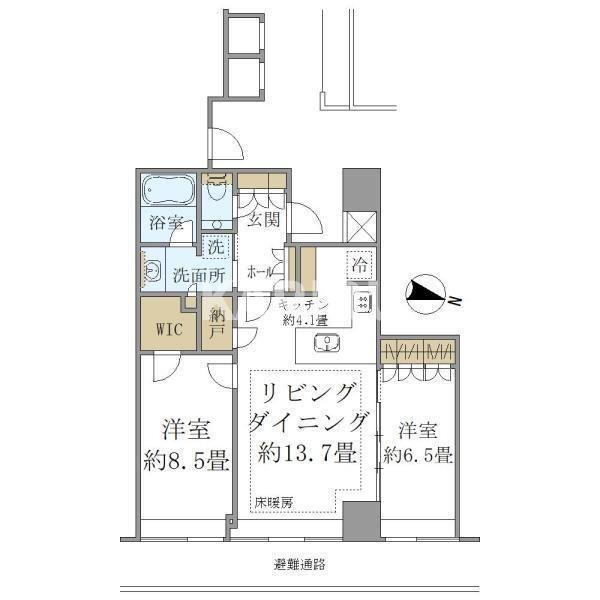 ＢｒｉｌｌｉａＴｏｗｅｒ堂島の間取り