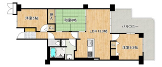 【間取り】 | ディオ・フェルティ白鷺 | 【本日ご内覧可能】令和７年７月リフォーム済♪お引っ越し後すぐに生活が出来ます♪綺麗なお住まいで新生活始めませんか！