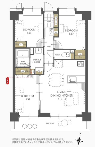 【間取り】 | ライオンズガーデン狭山富士見 | ３LDK