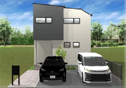 【外観パース】 | 学が丘１丁目　新築戸建