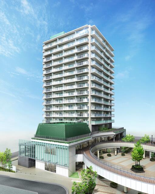 ｅｍＣＡＭＰＵＳ　ＷＥＳＴの外観パース