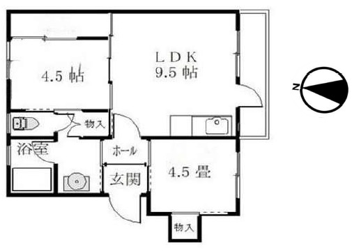 【間取り】 | 神陵台厚生年金住宅5号棟　