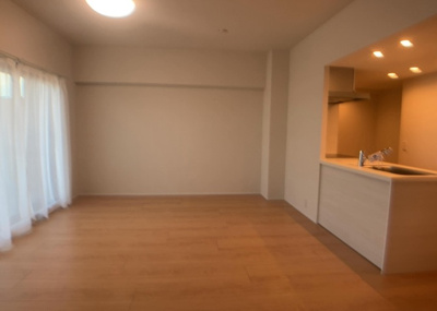 【居間・リビング】 | 相武台西パークホームズ | 直線タイプはLとDKを一直線に並べた形で対面キッチンのタイプです。一般的なのでよく見かけるかもしれません。直線タイプに似た直接アイランドタイプは、キッチンとダイニングの間に壁がない分広く感じられます。