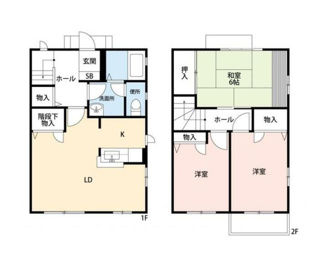 【間取り】 | ウエストヒルＦ | 間取りです。