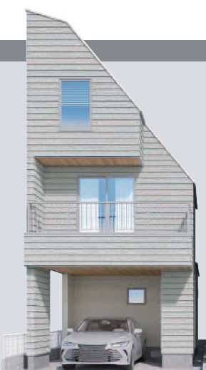 大田区東蒲田121　②　借の外観パース|きれいな外観です