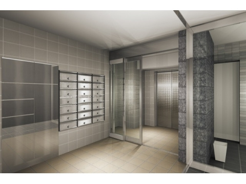 台東区松が谷４丁目の賃貸マンションのエントランス