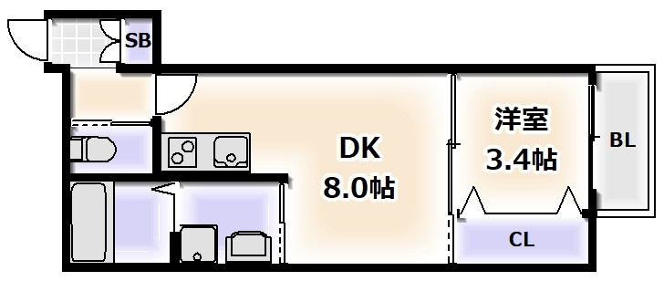 H-maison東住吉Ⅲの間取り