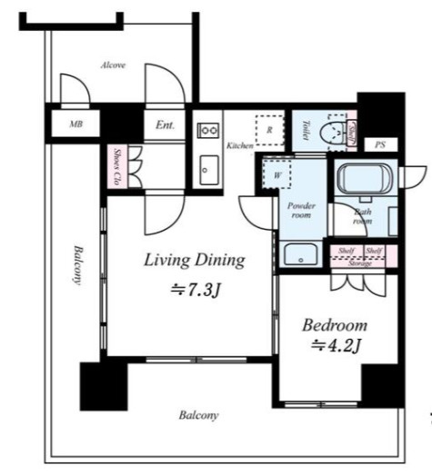 ダイナシティ北浜の間取り