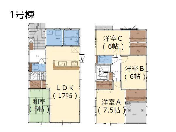 大字光吉5期1号棟の間取り|※図面と現況が異なる場合は現況を優先させていただきます。