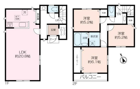 【限定1棟販売開始】公郷町3丁目新築戸建の画像