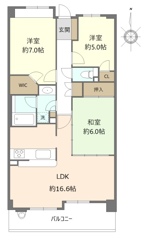 メイツ西山本通の間取り|間取図