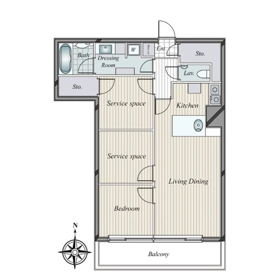 【間取り】 | ★仲介手数料半額★TOKYO RESIDENCE （九段下駅前再開発計画始動・陽当たり良好なプラン）