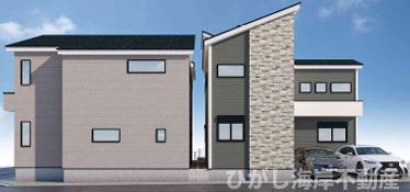茅ヶ崎市矢畑　新築戸建　全５棟の外観パース|4.5号棟　　イメージパスですので実際のものと多少異なります
