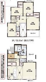 茅ヶ崎市矢畑　新築戸建　全５棟の間取り|南向き　４LDKです。