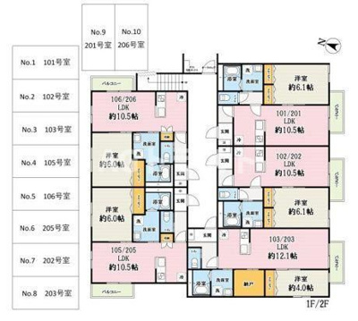 【区画図】 | (仮称)原町共同住宅