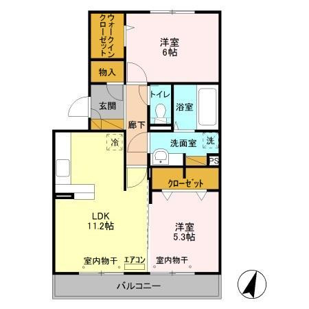 オ・ソレイユABIKOの間取り