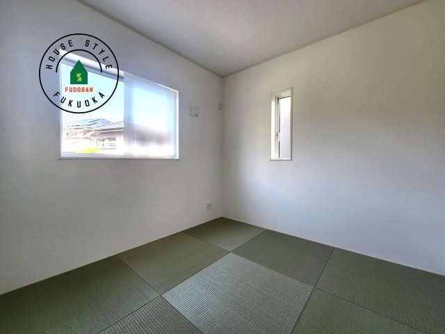 福岡市西区野方5丁目第15-2棟（1号棟）の内観：施工例|和室を上手に活用すると暮らし方の幅が広がります。例えば普段は開け放して、子供の小さいうちはお昼寝や遊びのスペースに。畳はソフトなので転んでもケガをしにくく安心です