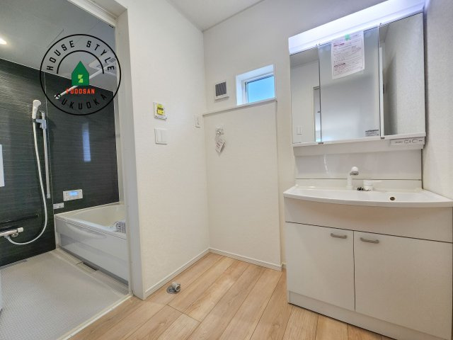 大野城市乙金台2丁目第2-1棟（1号棟）の脱衣所|脱衣所、洗面所は小さなプライベートスペース。歯磨き、洗顔と毎日施す個人空間。