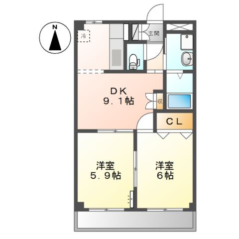 クレイスヴィラの間取り
