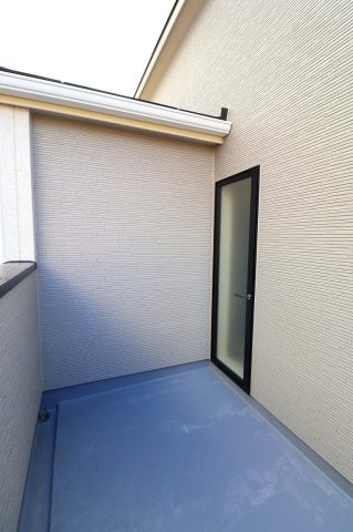 新築戸建・新築建売　郡山市静西一丁目　大成小・第七中のバルコニー|北側のバルコニー　プランター菜園なども楽しめます！