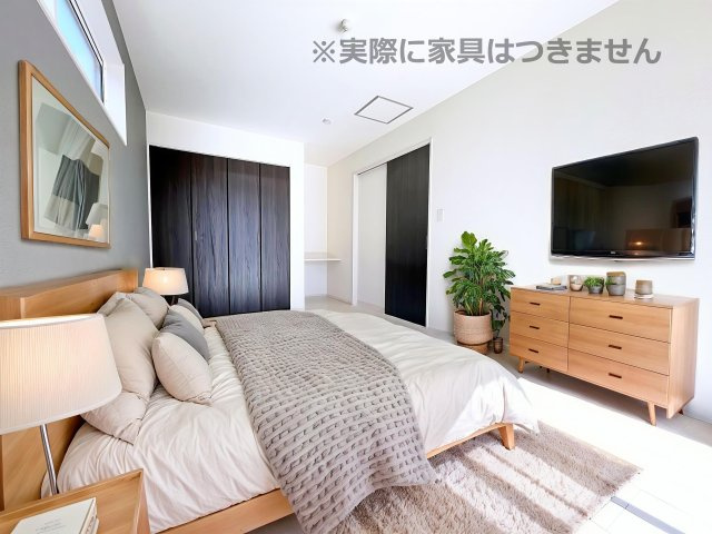 新築戸建・新築建売　郡山市静西一丁目　大成小・第七中の洋室|画像はAI加工による演出で、実際の家具は付きません。