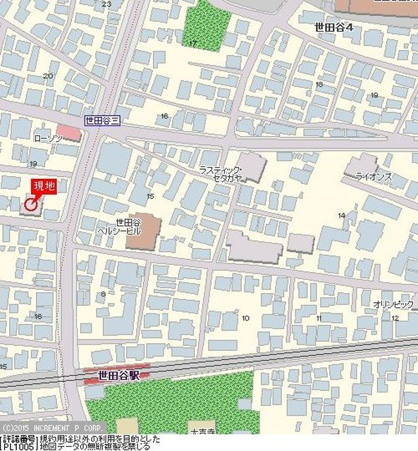 スカイコート世田谷の地図